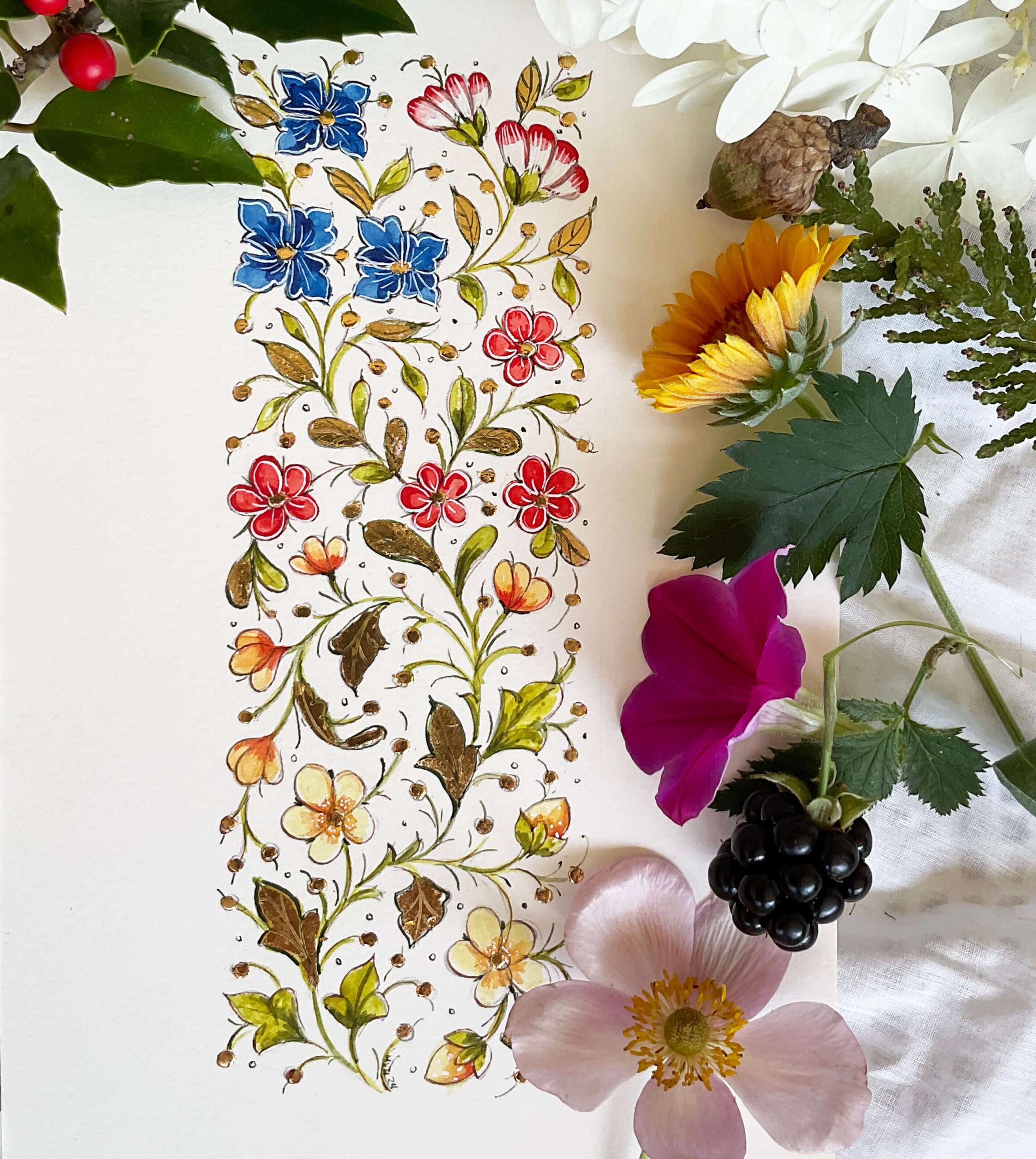 Fascinating Floral Rinceau